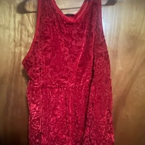 Red velvet cami top Torrid